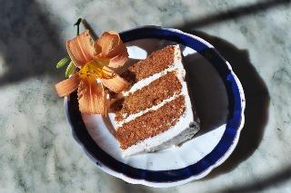 Slice of Organic Carrot Cake